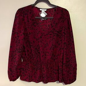 NWT! Nine West Peplum Blouse
